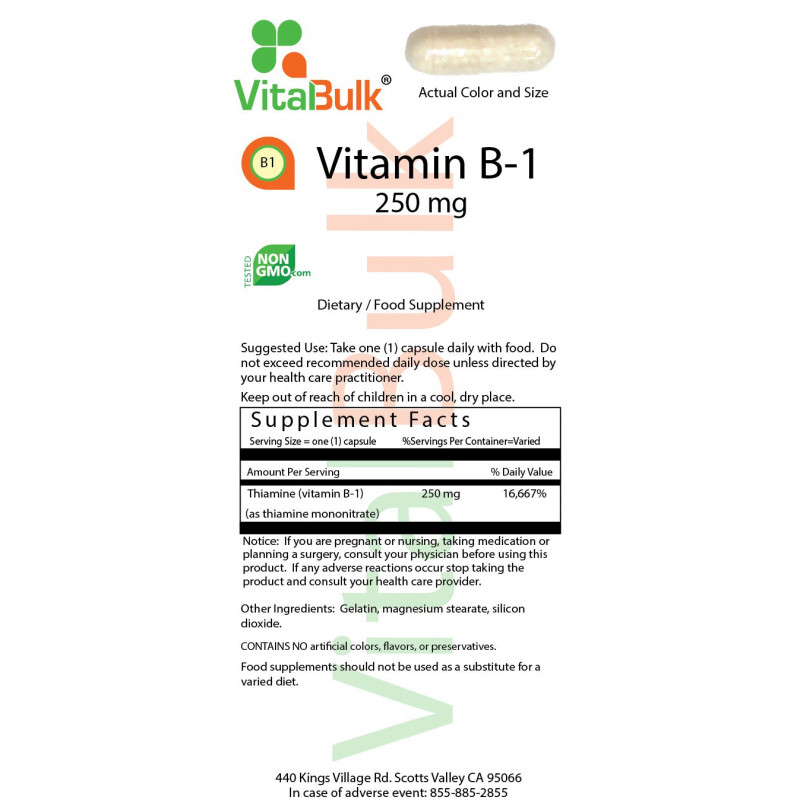 Vitamin B-1 250 mg (250 Count)