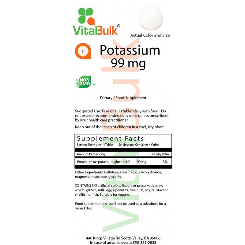 Potassium 99 mg (125 Count)