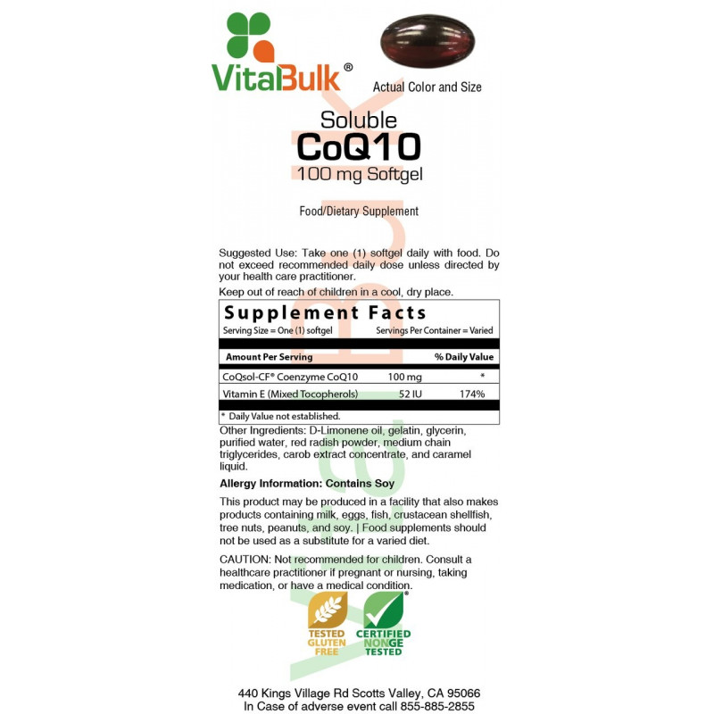 Emulsified CoQ10 30 mg Softgel 582-02